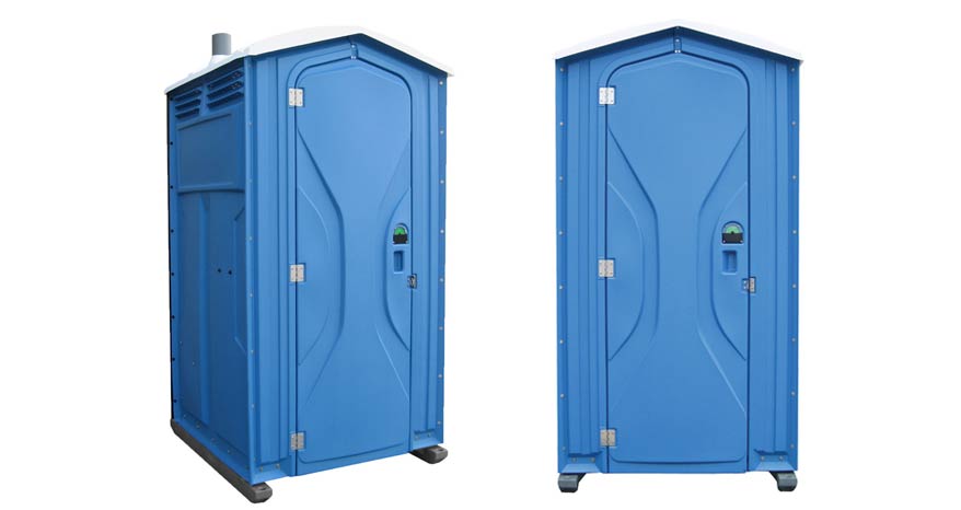 Long-term porta potty units on site in Davis, California